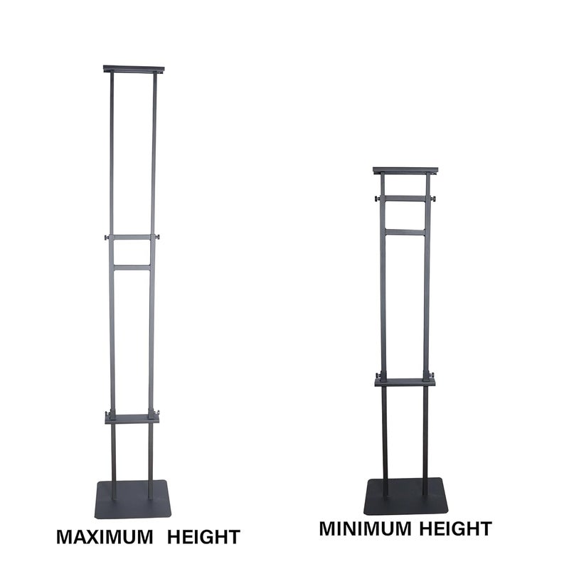 OBASIX ® Height Adjustabe Metal Display Stand for Commercial Advertisement Poster Stand Restaurants Menu | Powder Coated Black - Image 4