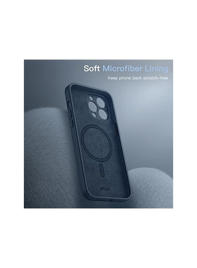 Jetech Magnetic Silicone Case For Iphone 12 Pro Max 6.7-Inch, Compatible With Magsafe, Phone Cover With Camera Lens Full Protection (Navy) - Image 4