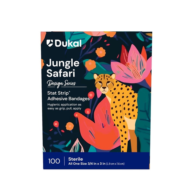 dukal لصقات ديوكال سافاري ستات ستريب اللاصقة 34 × 3 علبة من 100 - Image 2