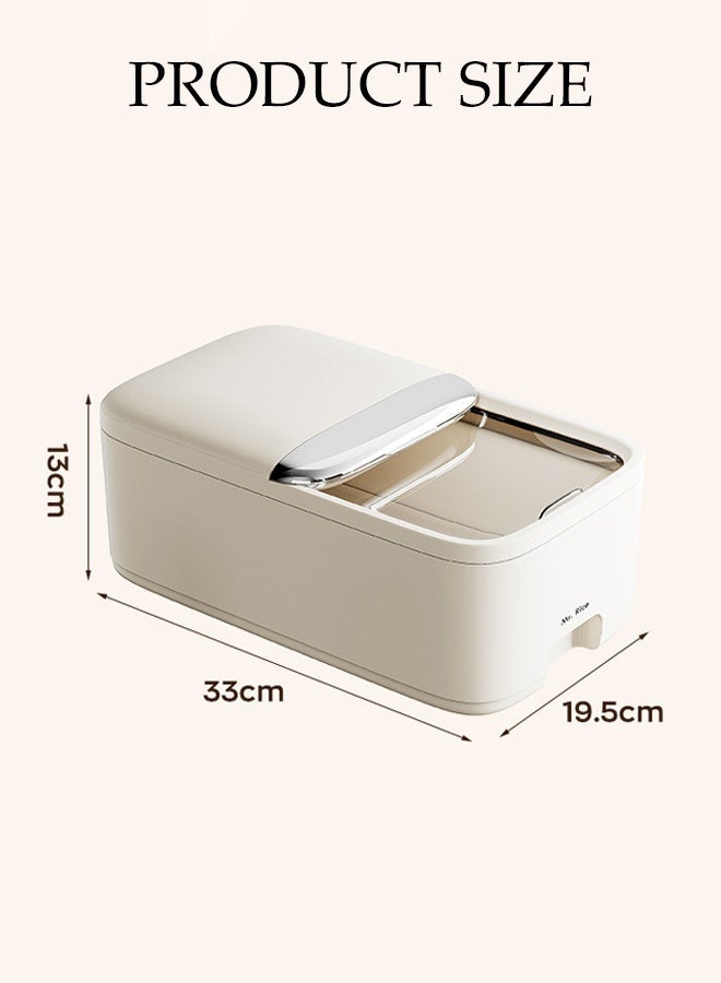 DUNISO Rice Dispenser, Rice Storage Container, Food Storage Organizer Grain, Sealed Household Grain Storage Bucket with Measuring Cup, BPA Free Cereal Dispenser Bucket ﻿ - Image 2