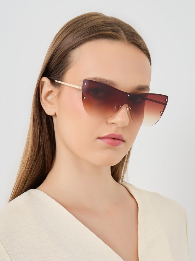 ستايلي نظارة شمسية ستايلي نصف إطار عين القطة ملونة - Image 2