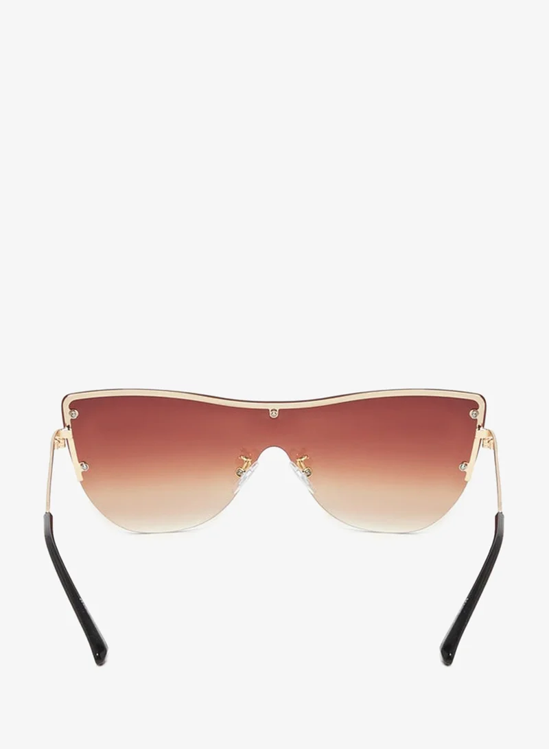 Styli  Styli Tinted Half Rim Cat Eye Sunglasses for Women | Best Price UAE
