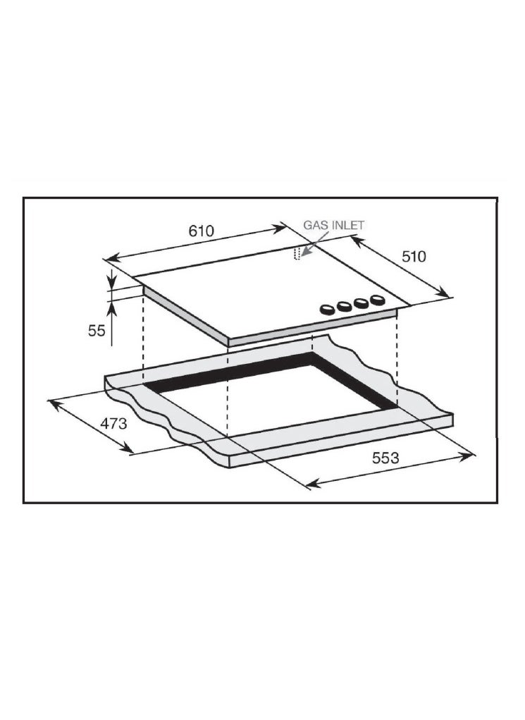 Starway Starway 4 Burners Side keys Built in Cooker, 60x52 cm, Heavy Duty, Auto Burn, Total Safety, Easy to Clean, Wide Stand  - Image 3