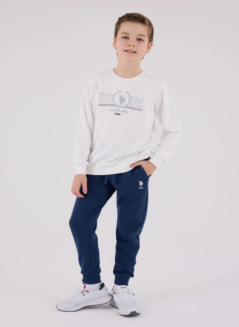 U.S. Polo Assn. U.S. Polo Assn. Boys White Jumpsuit Set