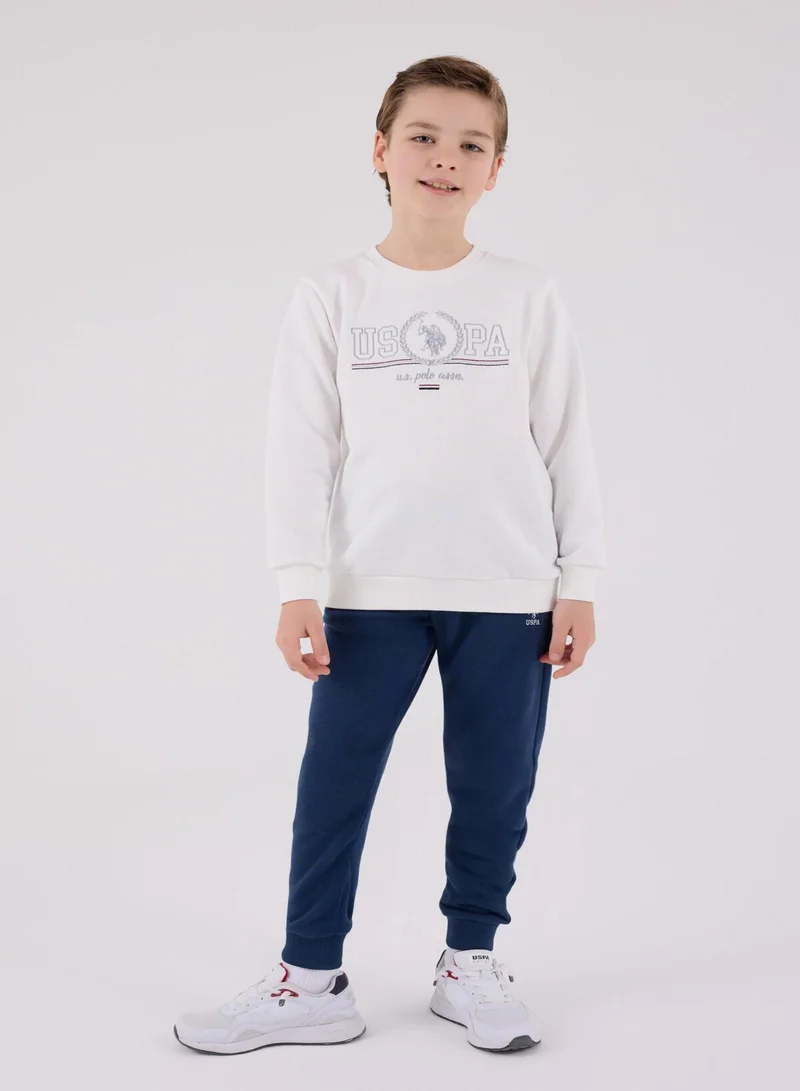 U.S. Polo Assn. U.S. Polo Assn. Boys White Jumpsuit Set