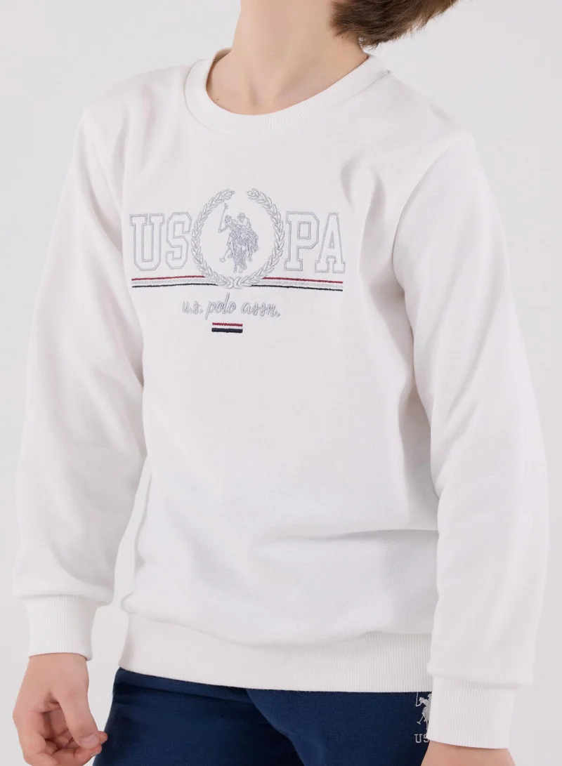 U.S. Polo Assn. U.S. Polo Assn. Boys White Jumpsuit Set