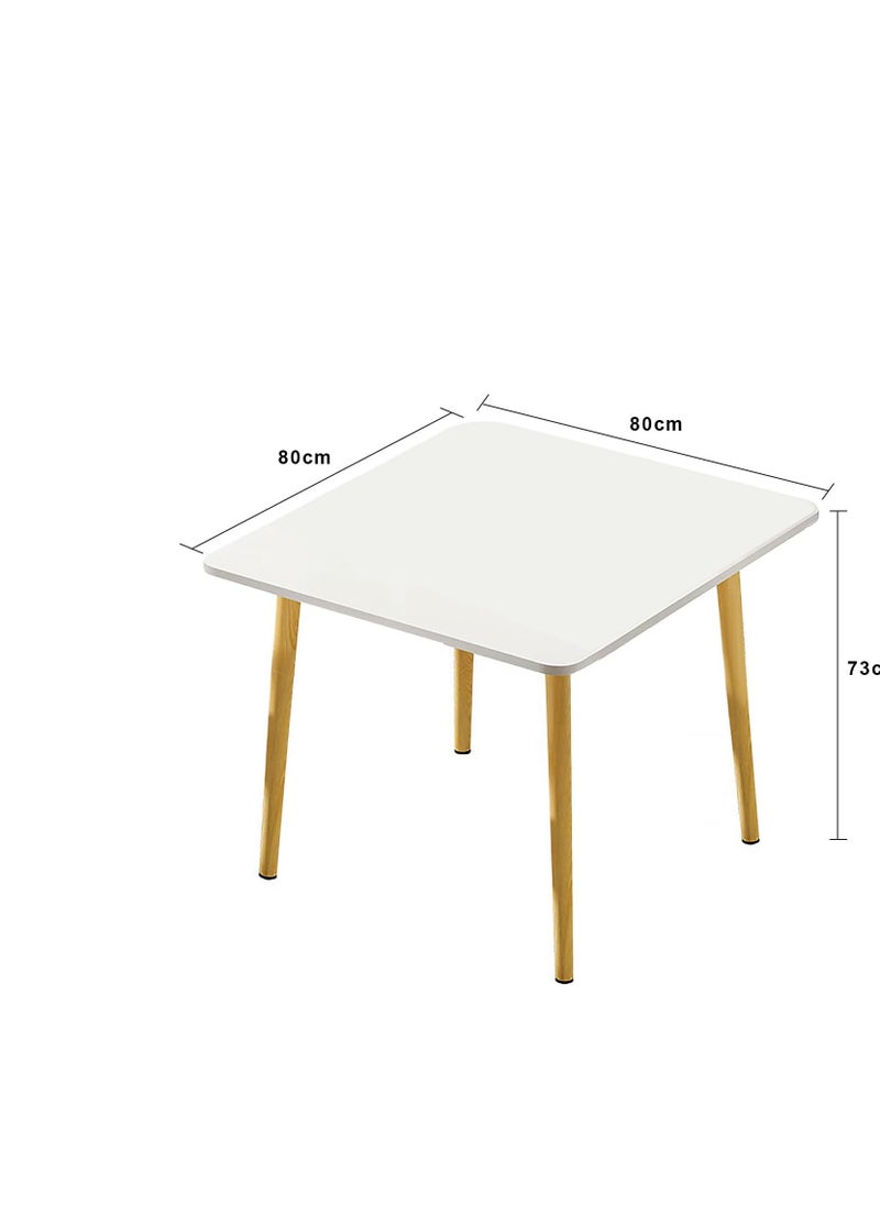 Generic - Modern Dining Table Coffee Table Kitchen Table with Solid Wooden Legs for Living Room Kitchen Dining Room Lounging Cafeterias (Square, 80 * 80 * 73CM) - Image 1