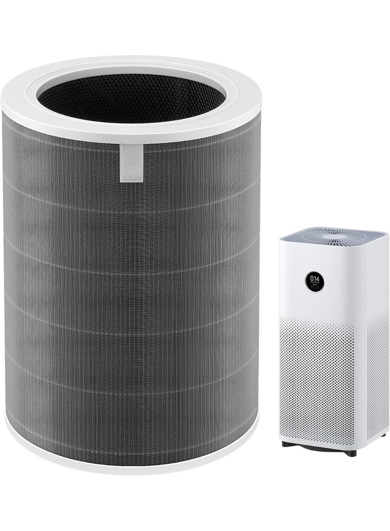 Leemone Replacement Filter Compatible with Xiaomi 4 Smart Air Purifier, with H13 True HEPA and Activated Carbon, 3-Stage Filtration Capture 99.97% of Airborne Particles - Image 1