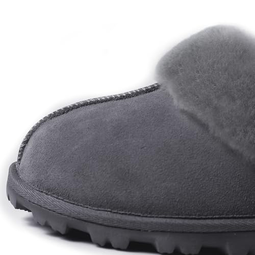 WaySoft Australian Sheepskin Women’s Slippers, 100% Shearling Wool, Hard Sole, Warm Fuzzy Indoor Outdoor - Image 3