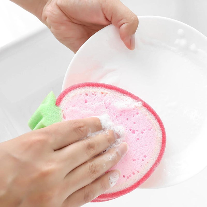 6Pcs Fruit Shaped Bath Sponge Set Thickened Exfoliating Shower Sponges Soft Washing For Adults - Image 5