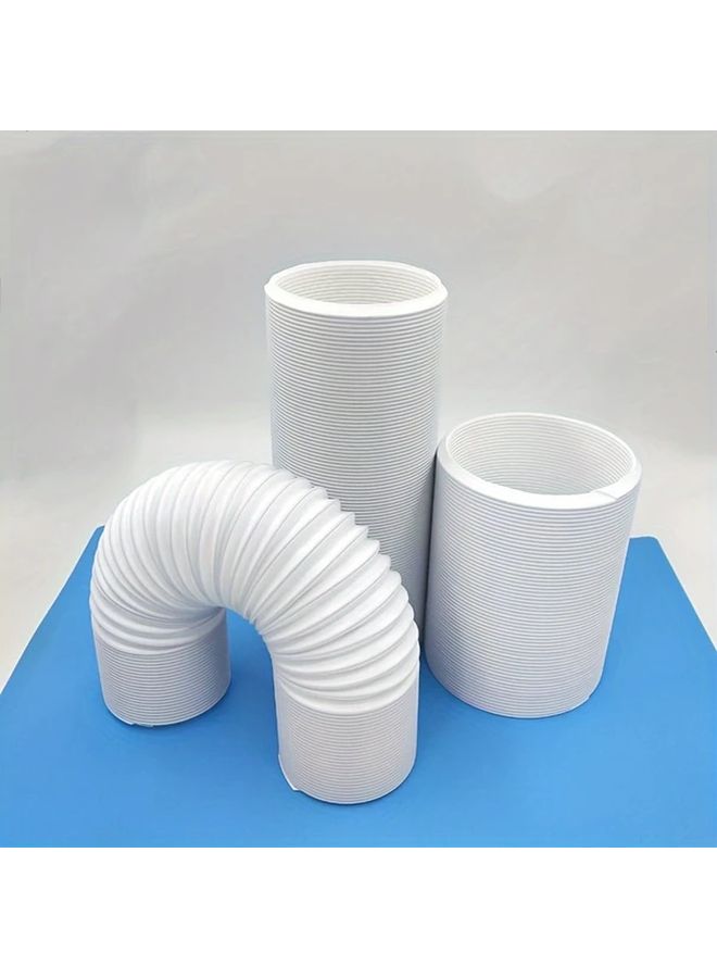 Flexible Portable Air Conditioner Exhaust Hose 5.9 Inch Diameter 78 Inch Length Anti Clockwise Threaded Replacement Vent Tube Durable Plastic AC Connector for European American Standard Easy Installation Home Office Car Cooling Solution - Image 3