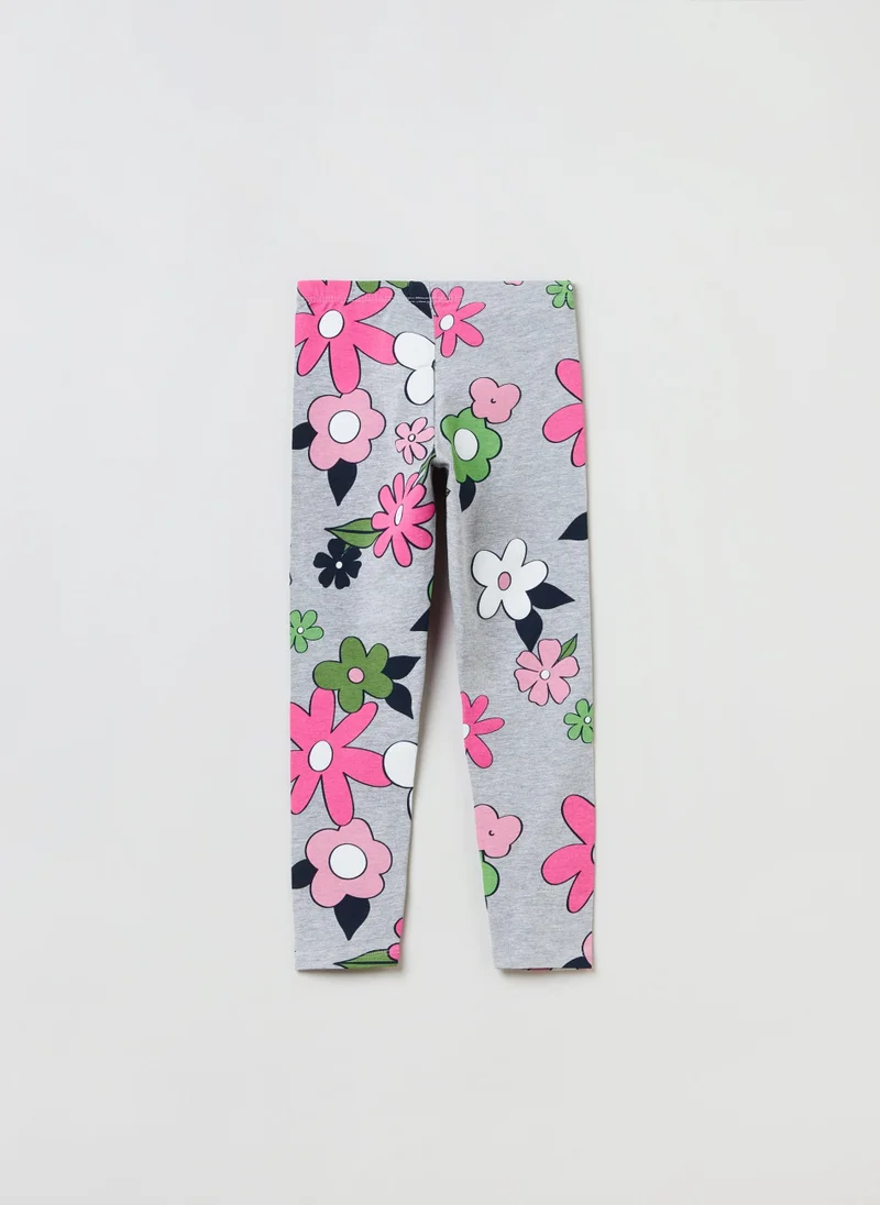 او في اس Ovs Girls Flower Printed Legging