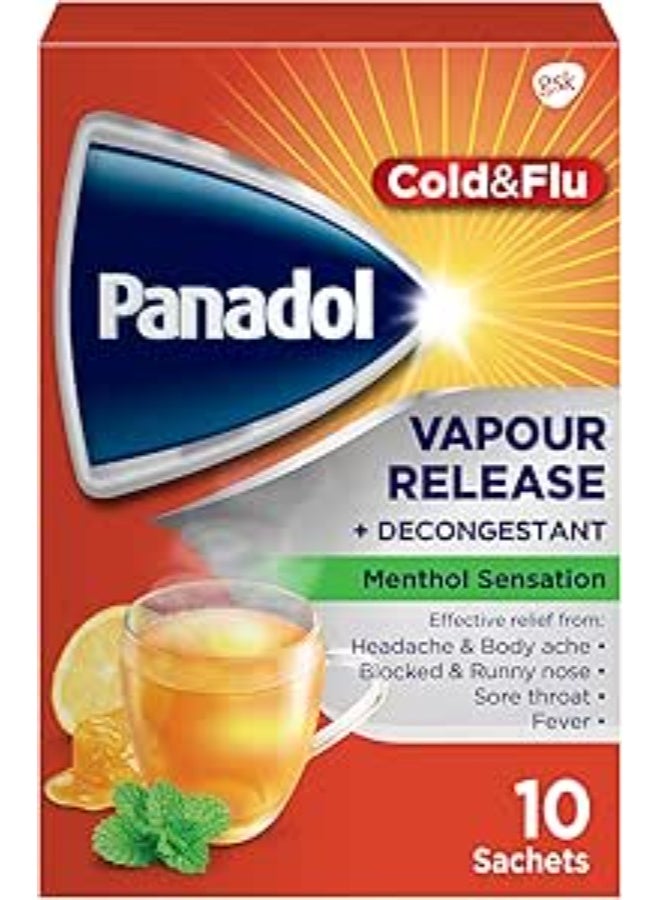 panadol cold and flu vapour release 10 sachets