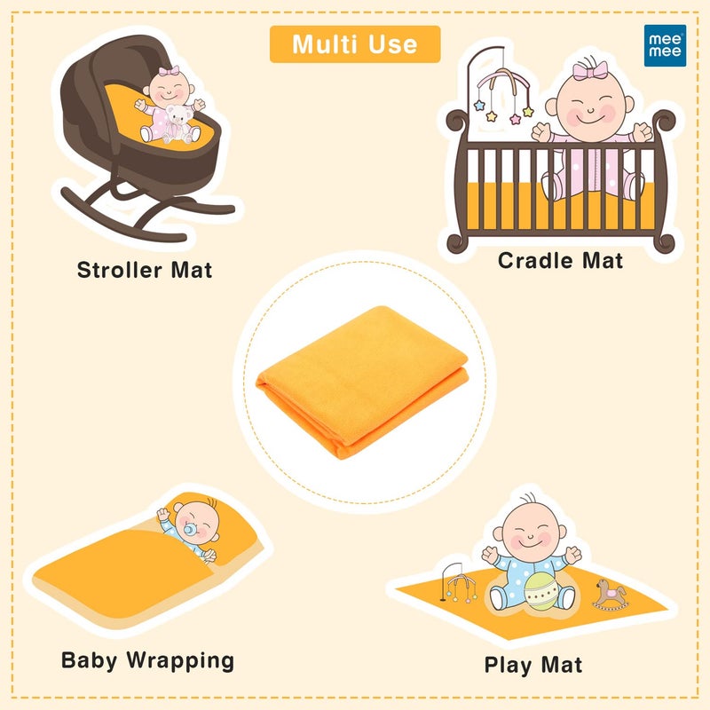 mee mee Mee Mee's Total Dry and Breathable Mattress Protector Mat (Orange) (264.0mm L X 51.0mm W) - Image 4