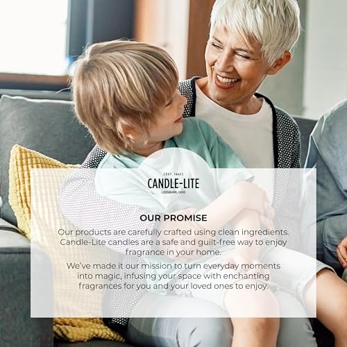 CANDLE-LITE شموع كاندل لايت العطرية الخالية من الروائح مع المريمية واليوسفي، تقنية نيفو فريش تقضي على 99.9% من الروائح، 16 أونصة، وعاء ذو فتيلين، مصنوعة بفخر في الولايات المتحدة الأمريكية، حتى 60 ساعة من وقت الاحتراق - Image 5