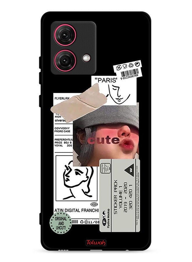 Tolwak Motorola Moto G84 5G Protective Case Cover Cute Sticker - Image 1