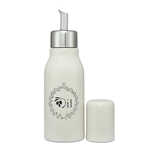 dudki Stainless Steel Oil Dispenser 500 ML Bottle Leakproof | Oil Nozzle Dropper | Cooking Oil Bottle For Home, Kitchen, Cooking, Café, Restaurant(BEIGE) - Image 1