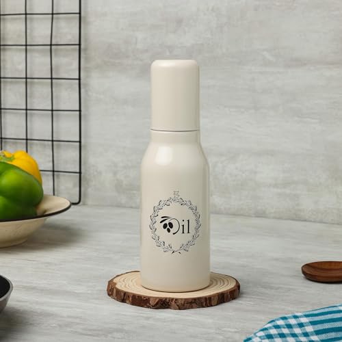 dudki Stainless Steel Oil Dispenser 500 ML Bottle Leakproof | Oil Nozzle Dropper | Cooking Oil Bottle For Home, Kitchen, Cooking, Café, Restaurant(BEIGE) - Image 4
