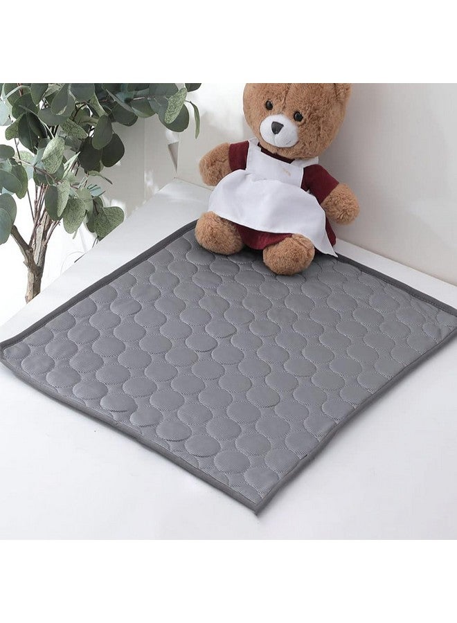 Hearts Rectangular Dog & Cat Bed|Premium Cool Ice Silk With Polyester With Bottom Mesh|Multi-Utility Self-Cooling Pad For Dog & Cat|Light-Weight & Durable Dog Bed|Zqcj001Dg-L|Dark Grey - Image 1