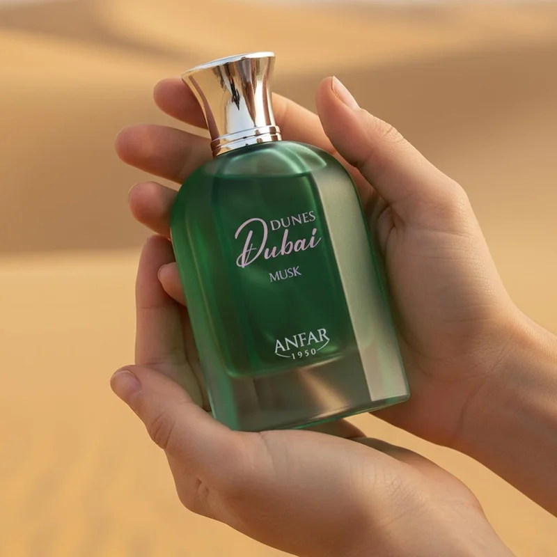 Anfar  Anfar Dunes Dubai Musk Eau de Parfum 100ml – Long Lasting Unisex Gourmand Floral Perfume with Rose, Ylang-Ylang & Honey  | Best Price UAE