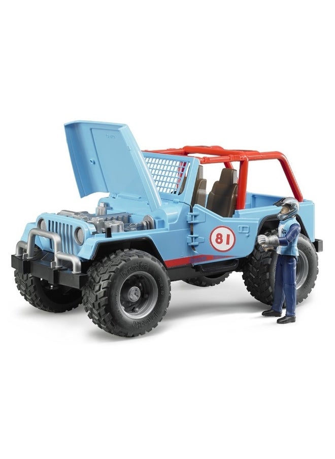 Bruder Jeep Cross Country Racer With Driver (Blue)  - Image 1