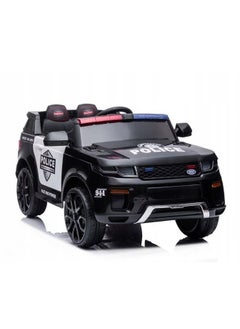 Megastar Police Car Electric Black Ride On 