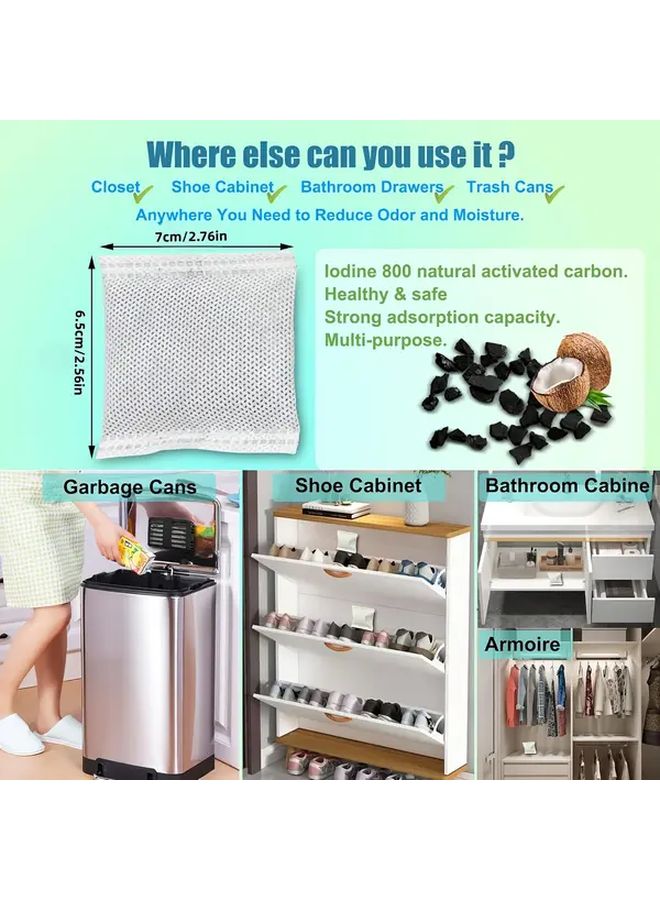 6 Pack Charcoal Odor Absorbing Filters For Diaper Pails With Built In Compartment - Image 2