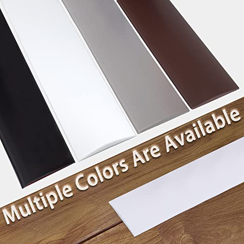 LSGCQ Floor Transition Strip 2" Self Adhesive Flat Vinyl Flooring Transitions Strip with Strong Backing (5cm, 20FT, Black) - Image 4