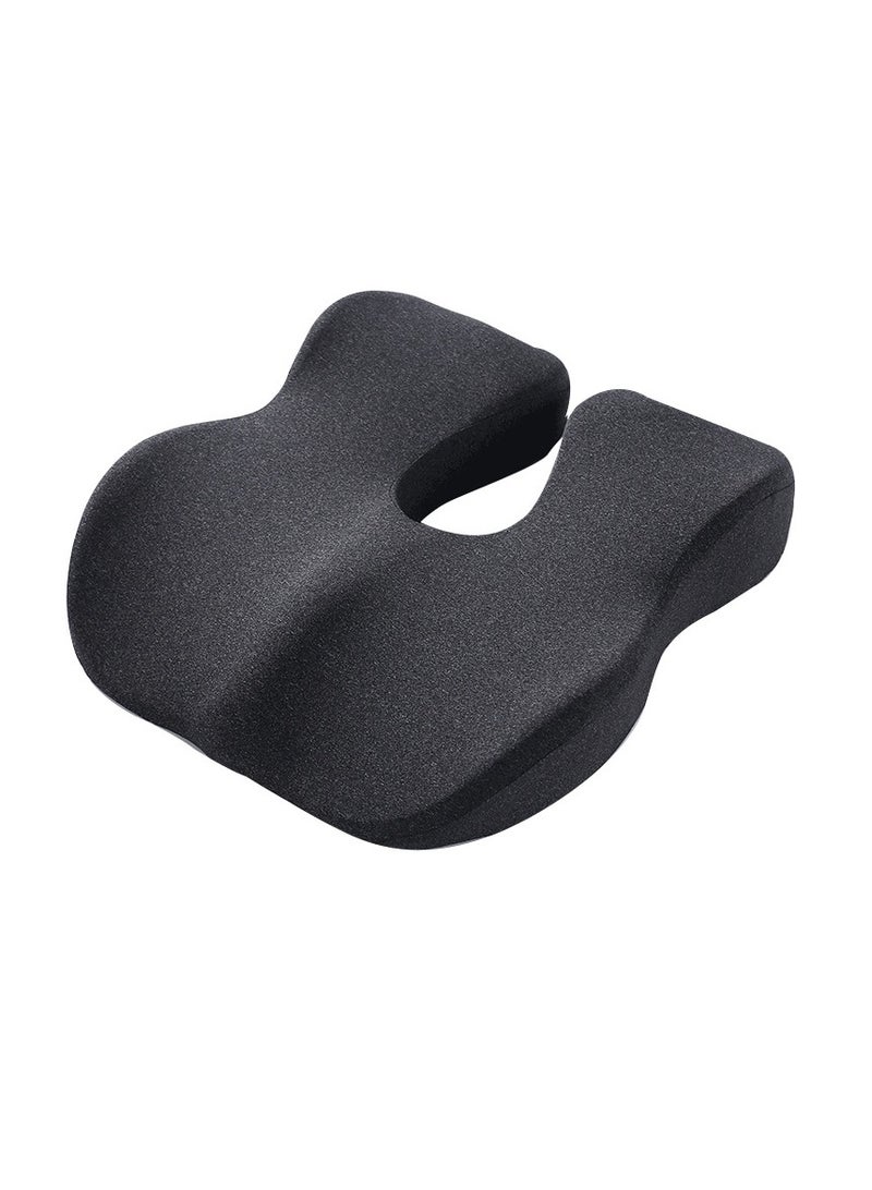 عام وسادة مقعد القطن الذاكرة ، وسادة كرسي ، مكتب البواسير ، بعد الجلوس لفترة طويلة ، أصيب عظم الذنب ، والنساء الحوامل ليست متعبة من الضغط وحماية الخصر (أسود) - Image 1