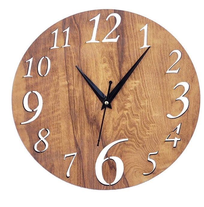 WOODEN ANALOG WALL CLOCK ANTIQUE UNIQUE STYLE ART DECORATIVE CLOCK FOR HOME OFFICE 5 CENTIMETERS 381 CM
