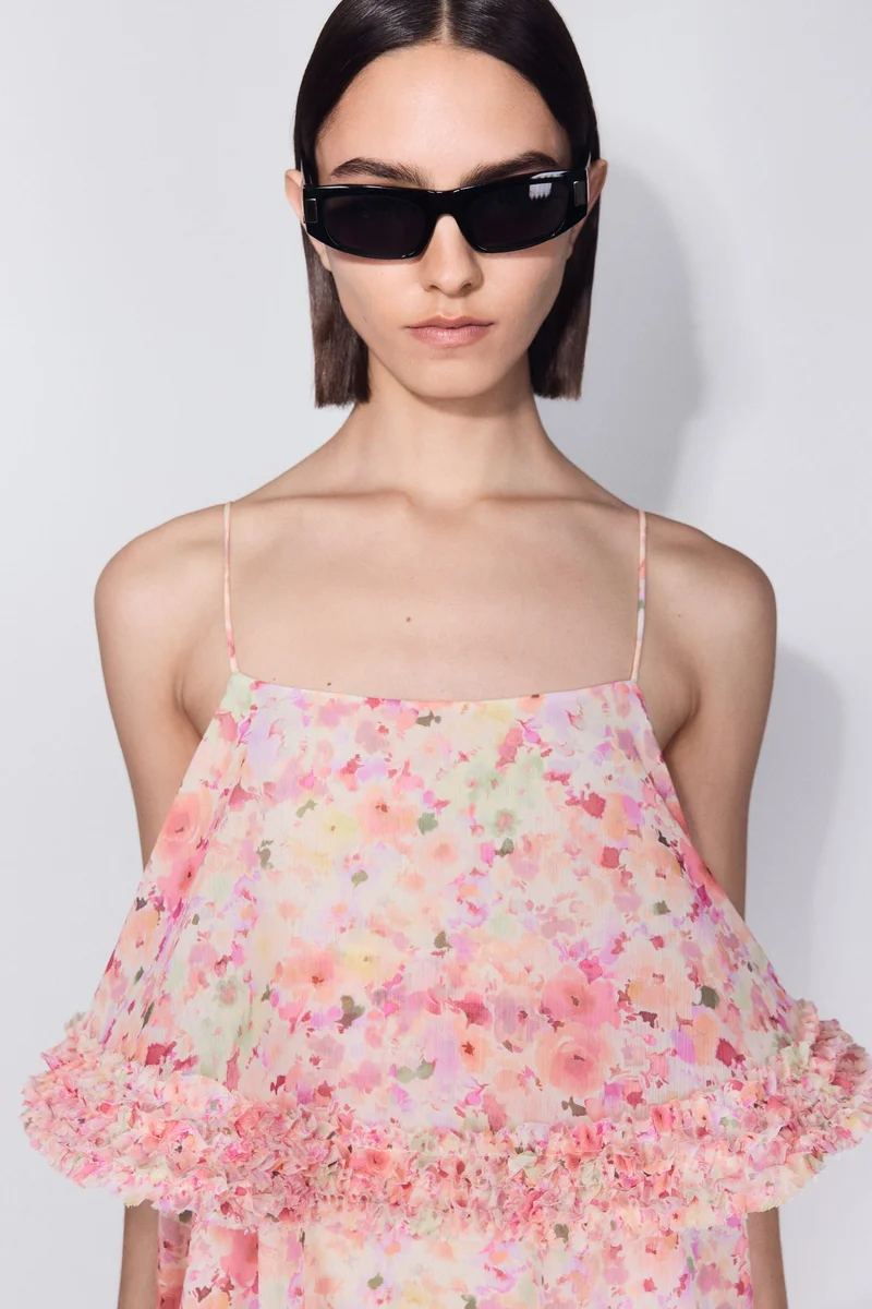 H&M Ruffle-detail tiered dress
