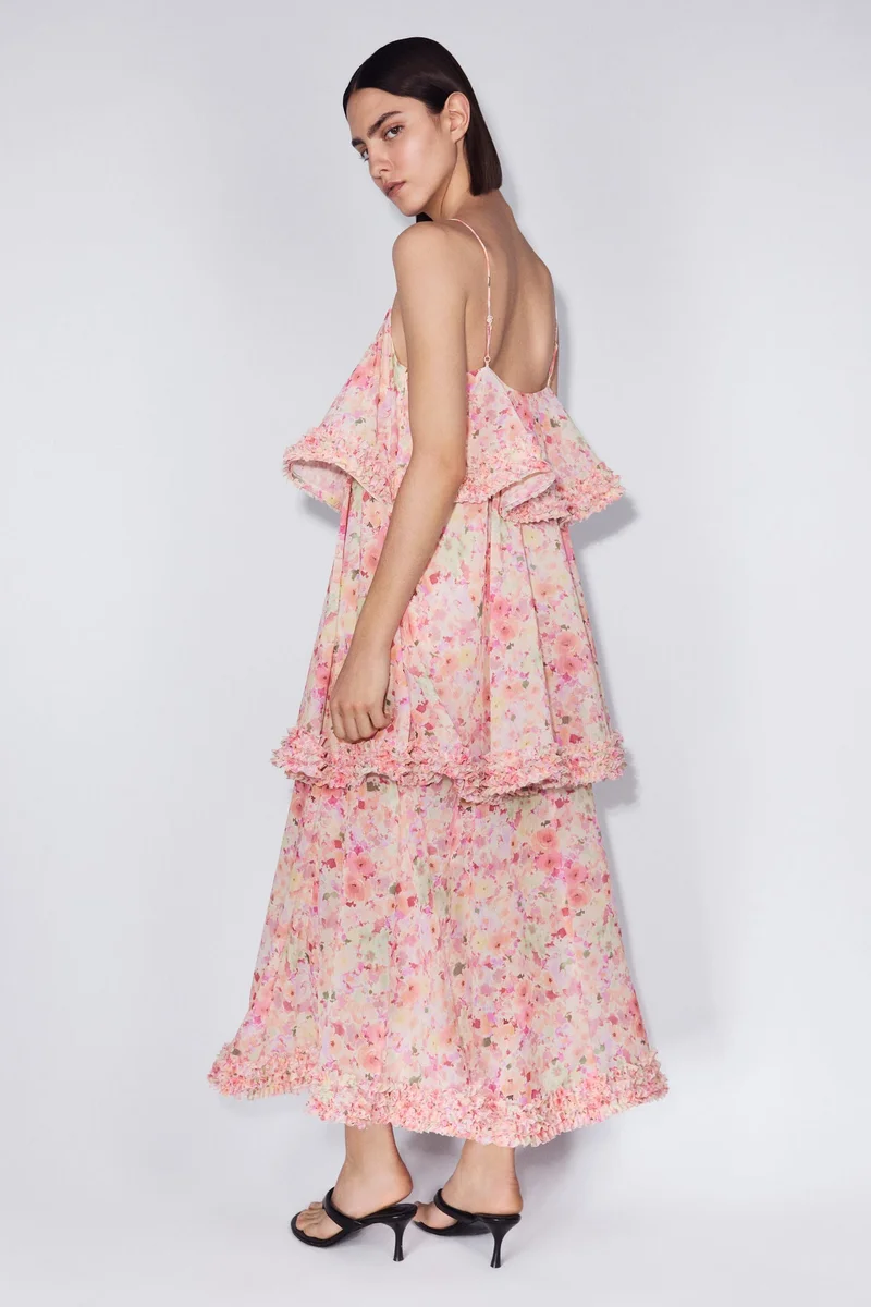 H&M Ruffle-detail tiered dress