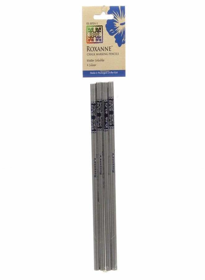 Colonial Needle Roxanne Water-Soluble Chalk Marking Pencils 4/Pkg-Silver