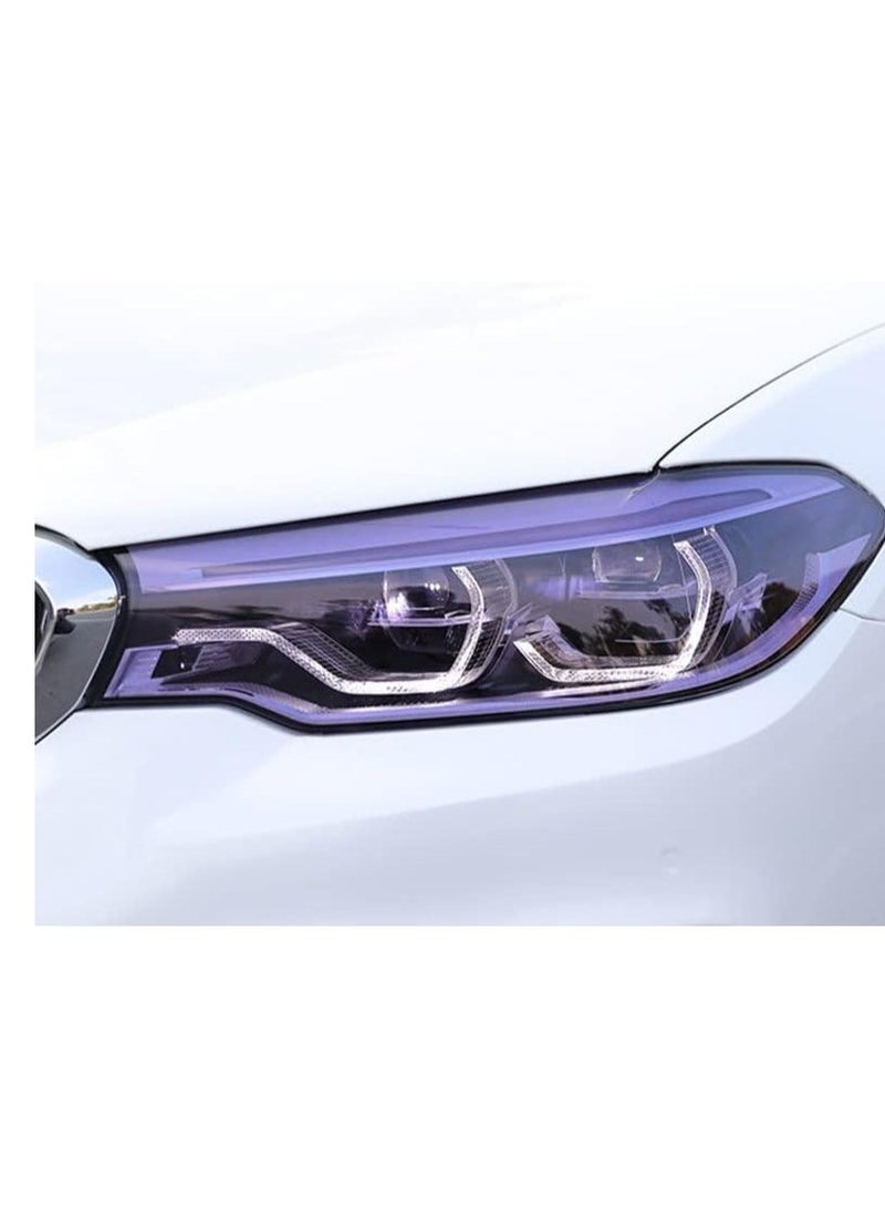 MUNTAQI 2 Rolls Car Light Tint Film Taillight Fog Light Vivid Vinyl Tint Wrap Protector Tint Vinyl Wrap Film Roll for Car Headlight Taillight Fog Lights Purple - Image 4