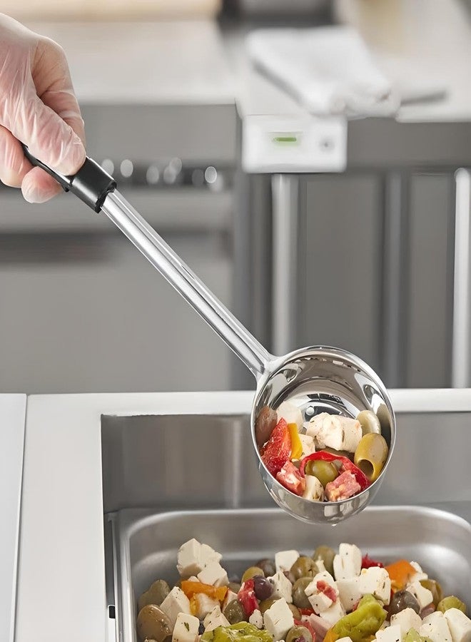 OCSParts OCS Parts 2-Pack 6 Ounce Perforated and Solid Portion Spoons | Stainless Steel Dishwasher Safe Kitchen Multipurpose Portion and Serving Spoons - Image 3