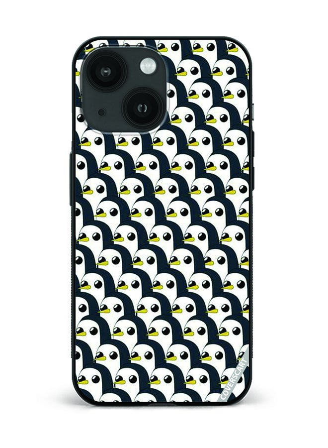 Protective Case Cover For Apple iPhone 15 Penguin Design Multicolour