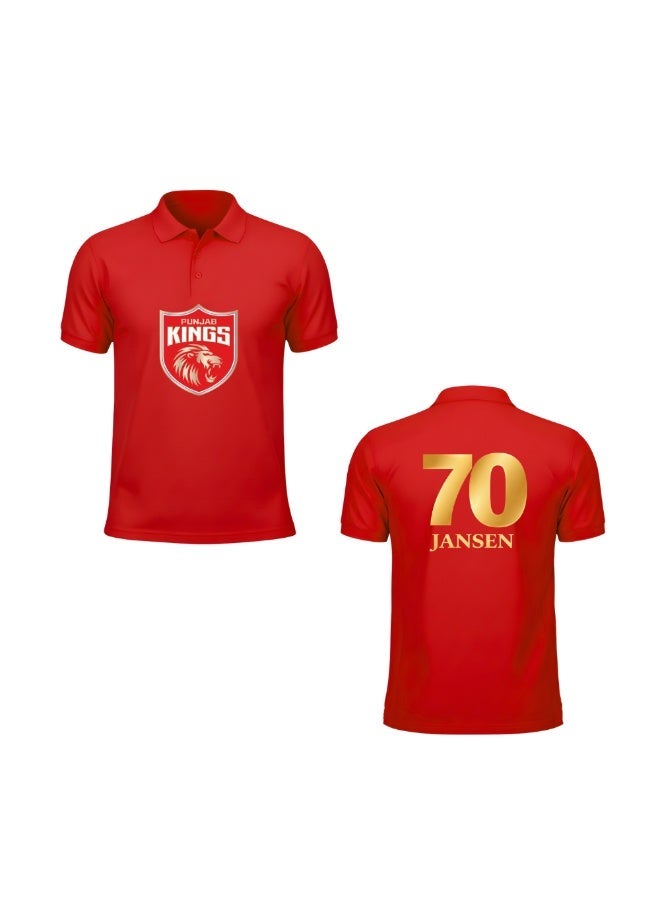 Punjab Cricket Men's Dry-Fit Polo Neck T-Shirt|Tshirt With Cap|Soft&Breathable Sportswear For Cricket Lovers|Wear It For Games - Image 2