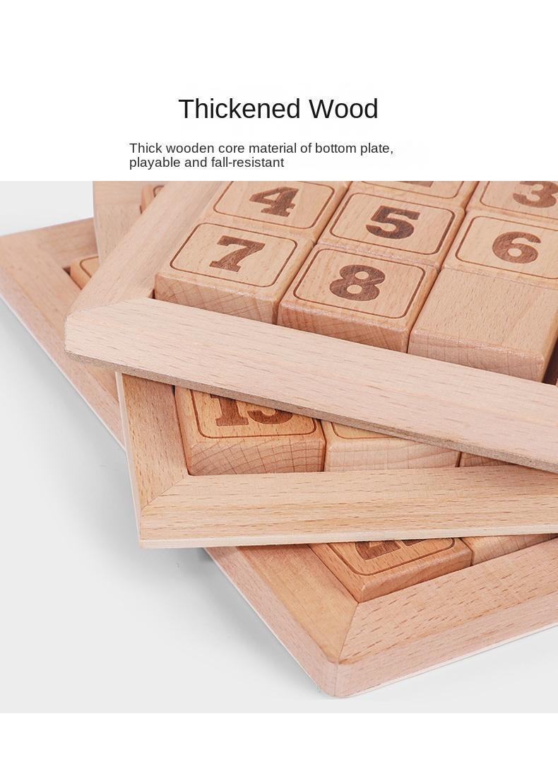 Y&D Children's Wooden Building Blocks Digital Puzzle Educational Toys - Image 4