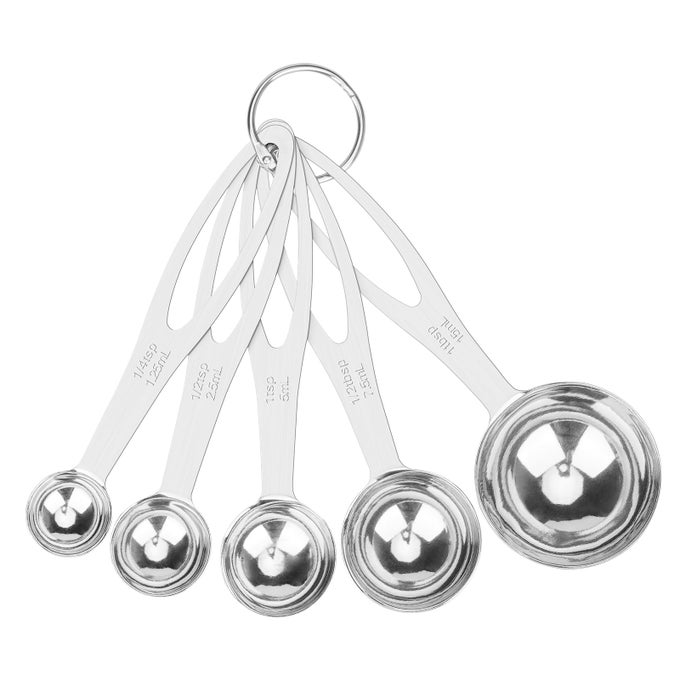 5PCS MEASURING SPOON SET HEAVY DUTY STAINLESS STEEL MEASURING CUPS FOR COOKING BAKING TABLESPOON TEASPOON FOR DRY OR LIQUID INGREDIENTS FITS IN SPICE JAR 14 12 1 TSP 12 1 TBSP
