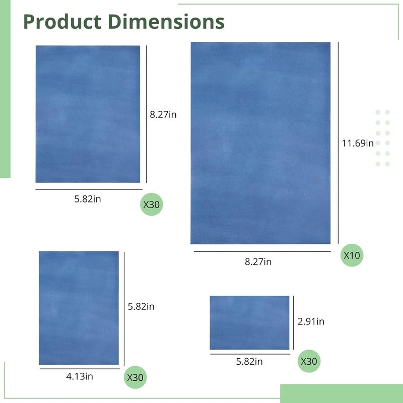 100 Sheets Cyanotype Paper Kit, Multi-Size Sun Print Paper Pack (A4/A5/A6/A7), DIY Solar Photography Paper for Art, Science, and Craft Projects - Image 4