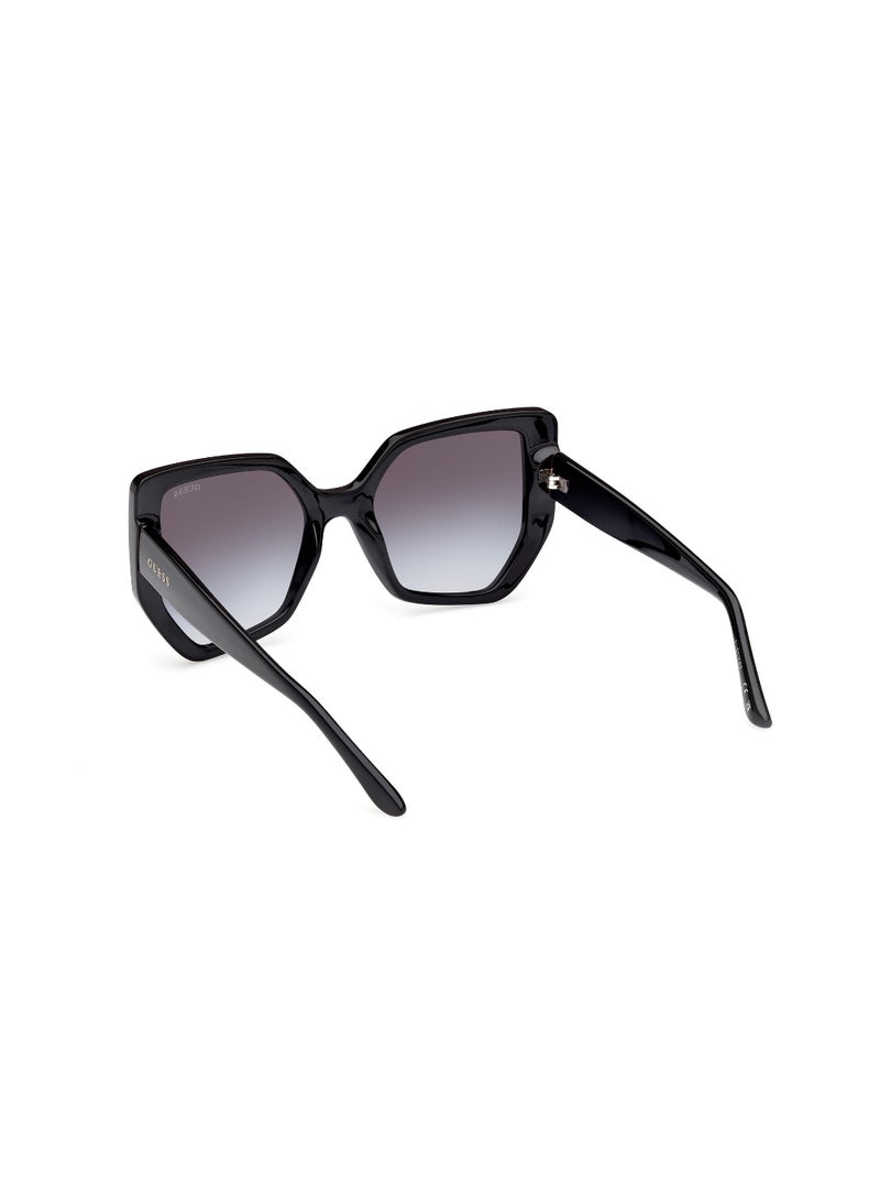 Plastic Asymmetrical Full Rim Women Uv Protection Sunglass