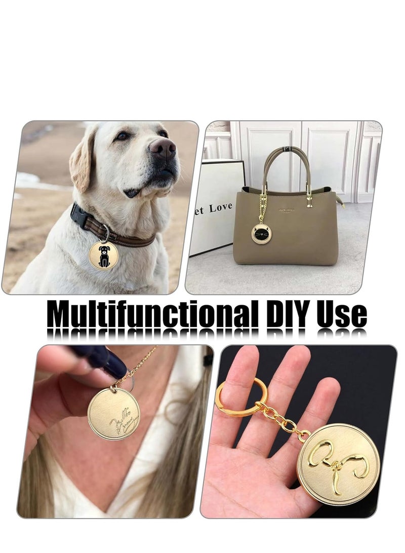 SYOSI Blank Challenge Coins, 8Pcs 1.6 Inch Blank Brass Coins with Acrylic Protection Box for Laser Engraving, Metal Embossing Round Coins for DIY Crafts Gifts Coin Collection Jewelry Making Souvenir Medal - Image 3