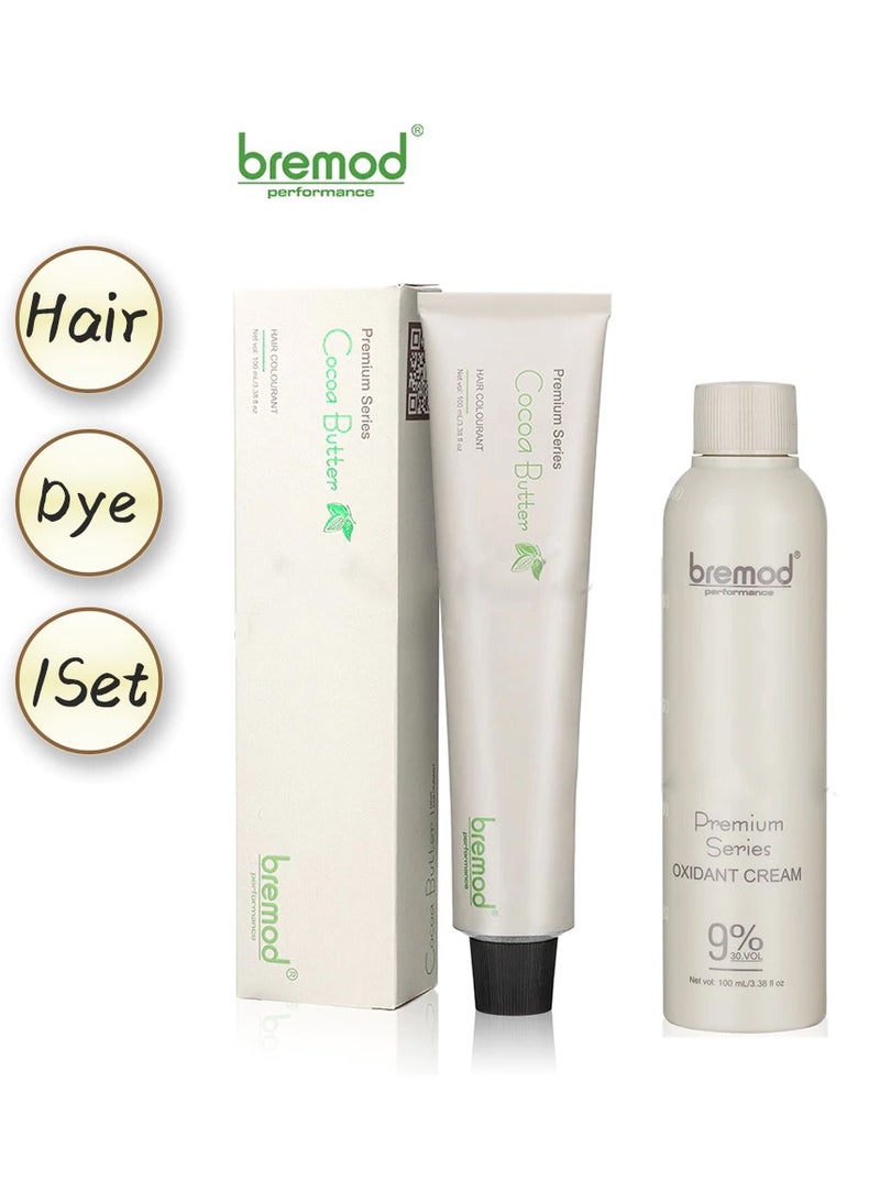 BREMOD بريمود شاي الحليب المميز حزمة 8.17 (صبغة شعر / صبغة شعر مع كريم مؤكسد 12%) لون شعر - Image 3