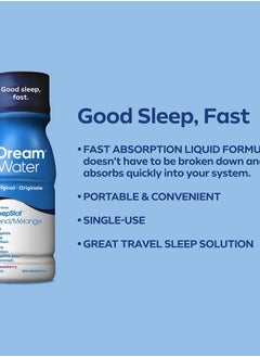 Dream Water Dream Water Sleep Shot Original  GABA,Melatonin,5-HTP Snoozeberry Flavored 74ml-12 Count(Packaging may vary)  - Image 3