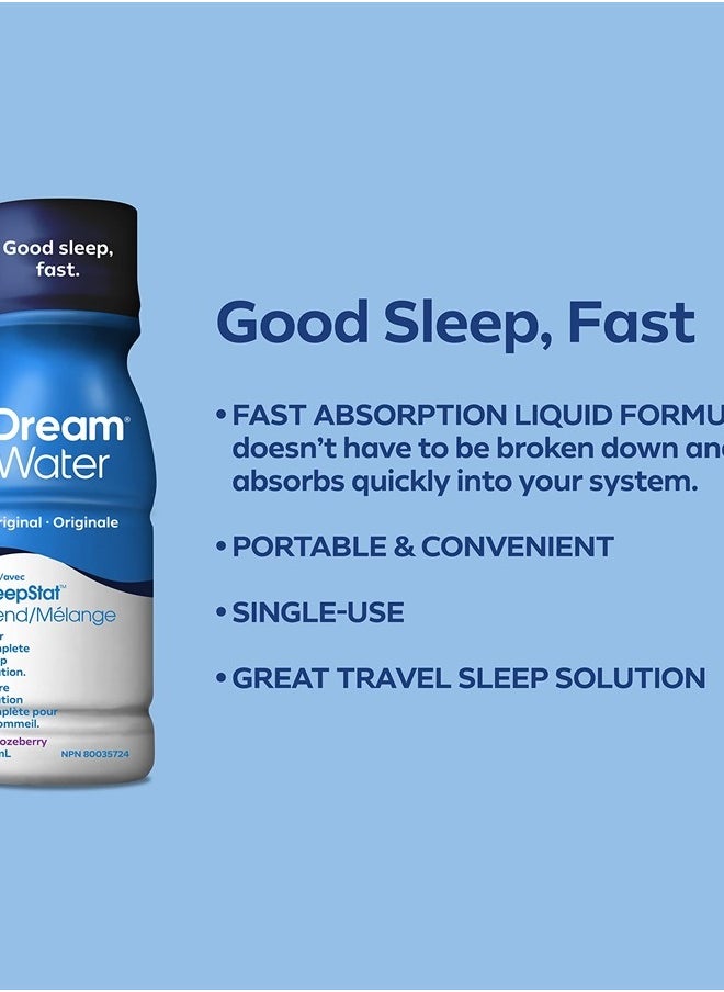Dream Water - Dream Water Sleep Shot Original  GABA,Melatonin,5-HTP Snoozeberry Flavored 74ml-12 Count(Packaging may vary) - Image 1