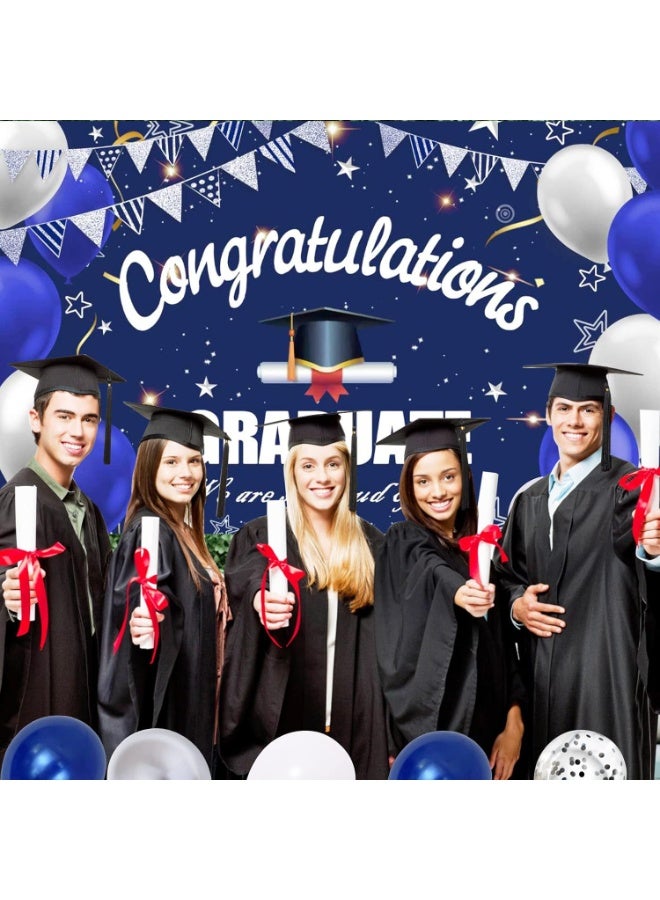 موردلي خلفية حفل تخرج، خلفية تصوير بنقاط بوكيه لامعة، تهنئة تخرج، حفل تخرج، ديكور، كشك تصوير، دعامة، كعكة، طاولة، لافتة. - Image 3