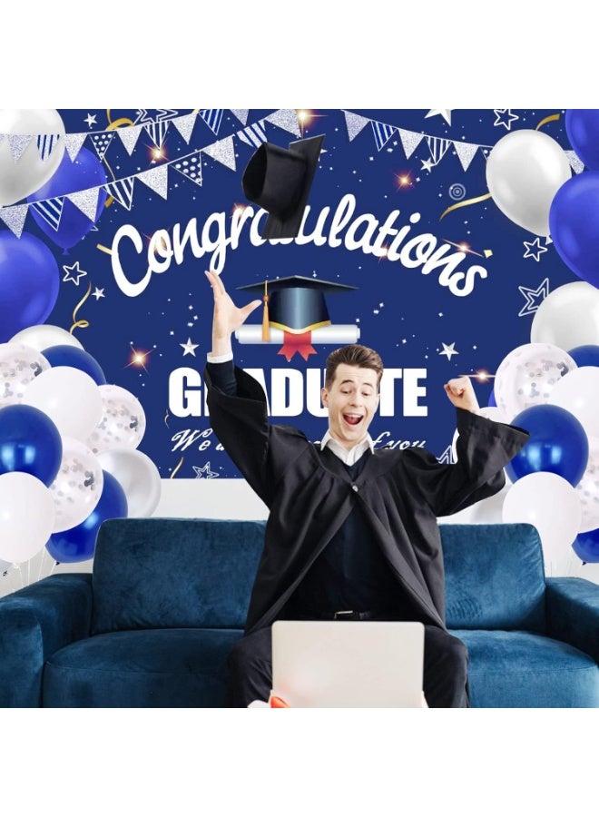 موردلي خلفية حفل تخرج، خلفية تصوير بنقاط بوكيه لامعة، تهنئة تخرج، حفل تخرج، ديكور، كشك تصوير، دعامة، كعكة، طاولة، لافتة. - Image 2