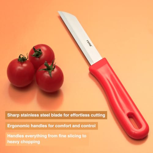 rena germany Rena Knife & Sharpener Combo, 90 mm and 110 mm Plain Knives with Adjustable Angle Knife Sharpener, Professional Stainless Steel Blades for Precision Cutting - Image 3