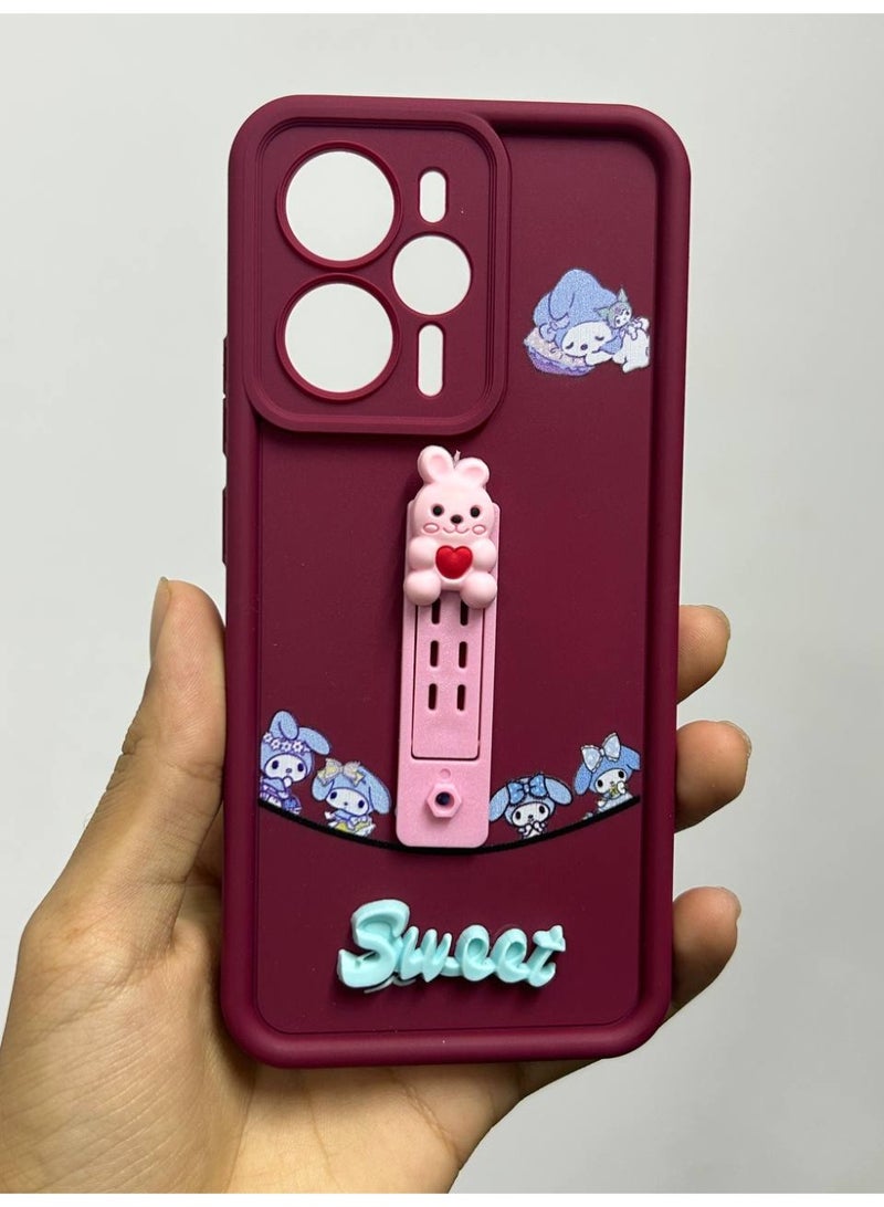 new cartoon-designed back cover with the word "Sweet" on it, compatible with the Realme 14 phone. - Image 1