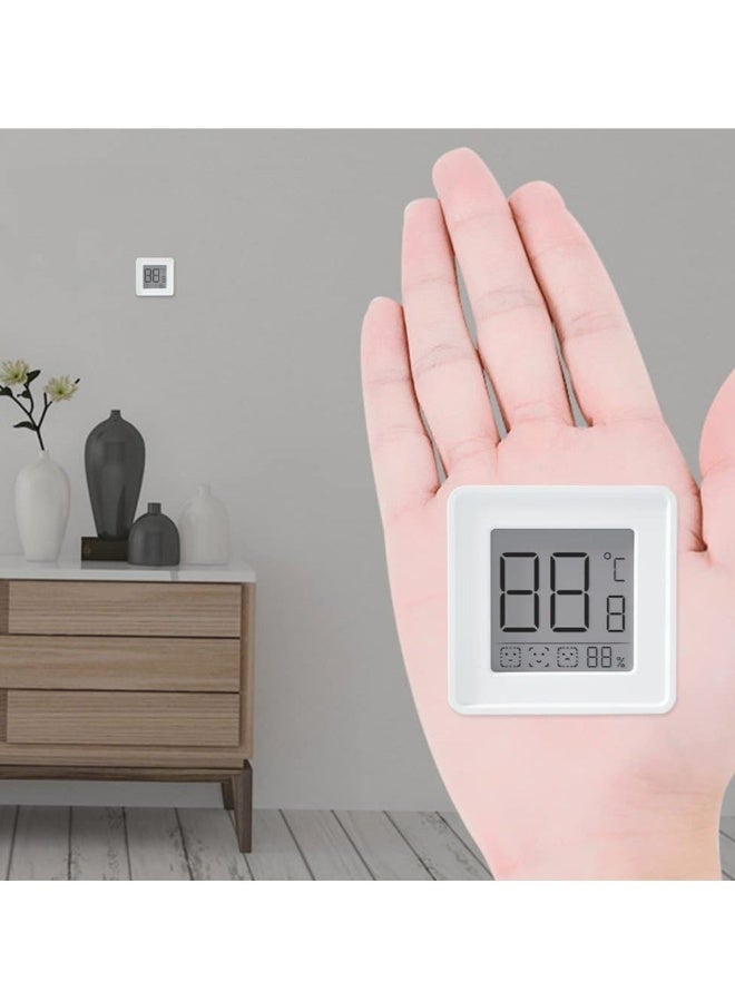 Thermometer and Hygrometer for Room, Indoor Mini Thermometer Hygrometer with Digital Temperature Humidity Meter Gauge Monitor, Large LCD Display Celsius for Greenhouse Baby Office Home Cellar 2Pcs - Image 2